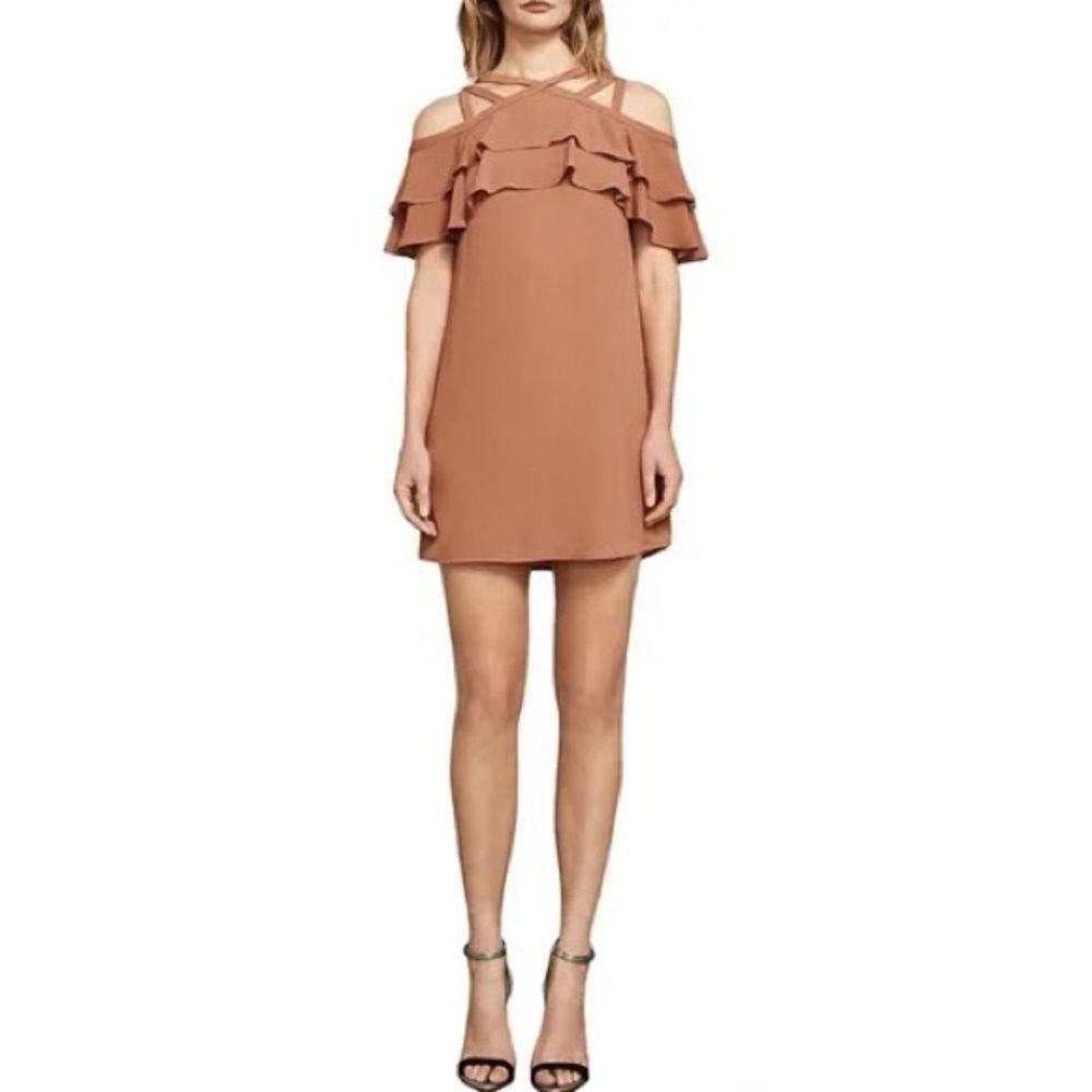 BCBG Max Azria Chelsey Mini Dress in Terracotta